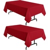 image:imagesancua Round Tablecloth 108 Inch Diameter 6 Pack Burgundy  Circle Polyester Fabric Table Cloth for Chiristmas Party Reception Banquet Birthday Washable Formal Table Cover Fit 4296 Inch TablesRed