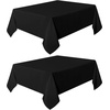 image:imagesancua Round Tablecloth 108 Inch Diameter 6 Pack Burgundy  Circle Polyester Fabric Table Cloth for Chiristmas Party Reception Banquet Birthday Washable Formal Table Cover Fit 4296 Inch TablesBlack
