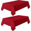 image:imagesancua Round Tablecloth 108 Inch Diameter 6 Pack Burgundy  Circle Polyester Fabric Table Cloth for Chiristmas Party Reception Banquet Birthday Washable Formal Table Cover Fit 4296 Inch TablesRed