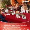 image:imagesancua Round Tablecloth 108 Inch Diameter 6 Pack Burgundy  Circle Polyester Fabric Table Cloth for Chiristmas Party Reception Banquet Birthday Washable Formal Table Cover Fit 4296 Inch TablesRed