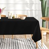 image:imagesancua Round Tablecloth 108 Inch Diameter 6 Pack Burgundy  Circle Polyester Fabric Table Cloth for Chiristmas Party Reception Banquet Birthday Washable Formal Table Cover Fit 4296 Inch TablesBlack