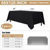 image:imagesancua Round Tablecloth 108 Inch Diameter 6 Pack Burgundy  Circle Polyester Fabric Table Cloth for Chiristmas Party Reception Banquet Birthday Washable Formal Table Cover Fit 4296 Inch TablesBlack