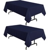 image:imagesancua Round Tablecloth 108 Inch Diameter 6 Pack Burgundy  Circle Polyester Fabric Table Cloth for Chiristmas Party Reception Banquet Birthday Washable Formal Table Cover Fit 4296 Inch TablesNavy Blue