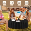 image:imagesancua Round Tablecloth 108 Inch Diameter 6 Pack Burgundy  Circle Polyester Fabric Table Cloth for Chiristmas Party Reception Banquet Birthday Washable Formal Table Cover Fit 4296 Inch TablesBlack