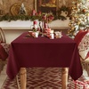 image:imagesancua Round Tablecloth 108 Inch Diameter 6 Pack Burgundy  Circle Polyester Fabric Table Cloth for Chiristmas Party Reception Banquet Birthday Washable Formal Table Cover Fit 4296 Inch TablesBurgundy