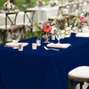 image:imagesancua Round Tablecloth 108 Inch Diameter 6 Pack Burgundy  Circle Polyester Fabric Table Cloth for Chiristmas Party Reception Banquet Birthday Washable Formal Table Cover Fit 4296 Inch TablesNavy Blue