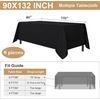 image:imagesancua Round Tablecloth 108 Inch Diameter 6 Pack Burgundy  Circle Polyester Fabric Table Cloth for Chiristmas Party Reception Banquet Birthday Washable Formal Table Cover Fit 4296 Inch TablesBlack