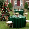 image:imagesancua Round Tablecloth 108 Inch Diameter 6 Pack Burgundy  Circle Polyester Fabric Table Cloth for Chiristmas Party Reception Banquet Birthday Washable Formal Table Cover Fit 4296 Inch TablesHunter Green