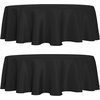 image:imagesancua Round Tablecloth 108 Inch Diameter 6 Pack Burgundy  Circle Polyester Fabric Table Cloth for Chiristmas Party Reception Banquet Birthday Washable Formal Table Cover Fit 4296 Inch TablesBlack