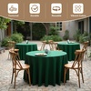 image:imagesancua Round Tablecloth 108 Inch Diameter 6 Pack Burgundy  Circle Polyester Fabric Table Cloth for Chiristmas Party Reception Banquet Birthday Washable Formal Table Cover Fit 4296 Inch TablesHunter Green