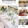 image:imagesancua Round Tablecloth 108 Inch Diameter 6 Pack Burgundy  Circle Polyester Fabric Table Cloth for Chiristmas Party Reception Banquet Birthday Washable Formal Table Cover Fit 4296 Inch TablesWhite