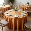 image:imagesancua Round Tablecloth 108 Inch Diameter 6 Pack Burgundy  Circle Polyester Fabric Table Cloth for Chiristmas Party Reception Banquet Birthday Washable Formal Table Cover Fit 4296 Inch TablesBronze