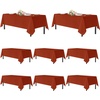 image:imagesancua Round Tablecloth 108 Inch Diameter 6 Pack Burgundy  Circle Polyester Fabric Table Cloth for Chiristmas Party Reception Banquet Birthday Washable Formal Table Cover Fit 4296 Inch TablesRust