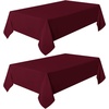 image:imagesancua Round Tablecloth 108 Inch Diameter 6 Pack Burgundy  Circle Polyester Fabric Table Cloth for Chiristmas Party Reception Banquet Birthday Washable Formal Table Cover Fit 4296 Inch TablesBurgundy