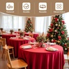 image:imagesancua Round Tablecloth 108 Inch Diameter 6 Pack Burgundy  Circle Polyester Fabric Table Cloth for Chiristmas Party Reception Banquet Birthday Washable Formal Table Cover Fit 4296 Inch TablesRed