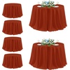 image:imagesancua Round Tablecloth 108 Inch Diameter 6 Pack Burgundy  Circle Polyester Fabric Table Cloth for Chiristmas Party Reception Banquet Birthday Washable Formal Table Cover Fit 4296 Inch TablesRust