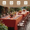image:imagesancua Round Tablecloth 108 Inch Diameter 6 Pack Burgundy  Circle Polyester Fabric Table Cloth for Chiristmas Party Reception Banquet Birthday Washable Formal Table Cover Fit 4296 Inch TablesRust