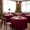 image:imagesancua Round Tablecloth 108 Inch Diameter 6 Pack Burgundy  Circle Polyester Fabric Table Cloth for Chiristmas Party Reception Banquet Birthday Washable Formal Table Cover Fit 4296 Inch TablesBurgundy