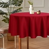image:imagesancua Round Tablecloth 108 Inch Diameter 6 Pack Burgundy  Circle Polyester Fabric Table Cloth for Chiristmas Party Reception Banquet Birthday Washable Formal Table Cover Fit 4296 Inch TablesRed