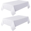 image:imagesancua Round Tablecloth 108 Inch Diameter 6 Pack Burgundy  Circle Polyester Fabric Table Cloth for Chiristmas Party Reception Banquet Birthday Washable Formal Table Cover Fit 4296 Inch TablesWhite