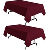 image:imagesancua Round Tablecloth 108 Inch Diameter 6 Pack Burgundy  Circle Polyester Fabric Table Cloth for Chiristmas Party Reception Banquet Birthday Washable Formal Table Cover Fit 4296 Inch TablesBurgundy