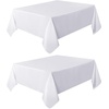 image:imagesancua Round Tablecloth 108 Inch Diameter 6 Pack Burgundy  Circle Polyester Fabric Table Cloth for Chiristmas Party Reception Banquet Birthday Washable Formal Table Cover Fit 4296 Inch TablesWhite