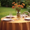 image:imagesancua Round Tablecloth 108 Inch Diameter 6 Pack Burgundy  Circle Polyester Fabric Table Cloth for Chiristmas Party Reception Banquet Birthday Washable Formal Table Cover Fit 4296 Inch TablesBronze