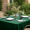 image:imagesancua Round Tablecloth 108 Inch Diameter 6 Pack Burgundy  Circle Polyester Fabric Table Cloth for Chiristmas Party Reception Banquet Birthday Washable Formal Table Cover Fit 4296 Inch TablesHunter Green