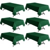 image:imagesancua Round Tablecloth 108 Inch Diameter 6 Pack Burgundy  Circle Polyester Fabric Table Cloth for Chiristmas Party Reception Banquet Birthday Washable Formal Table Cover Fit 4296 Inch TablesHunter Green