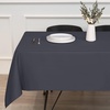 image:imagesancua White Table Cloths Rectangle 8 Pack 90x132 Inch Tablecoths Rectangular for 6 Foot Tables  Washable Polyester Fabric Table Cover for Wedding Birthday Party Banquet ReceptionGrey