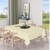 image:imagesancua White Table Cloths Rectangle 8 Pack 90x132 Inch Tablecoths Rectangular for 6 Foot Tables  Washable Polyester Fabric Table Cover for Wedding Birthday Party Banquet ReceptionBeige