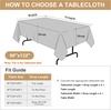 image:imagesancua White Table Cloths Rectangle 8 Pack 90x132 Inch Tablecoths Rectangular for 6 Foot Tables  Washable Polyester Fabric Table Cover for Wedding Birthday Party Banquet ReceptionTeal