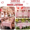image:imagesancua White Table Cloths Rectangle 8 Pack 90x132 Inch Tablecoths Rectangular for 6 Foot Tables  Washable Polyester Fabric Table Cover for Wedding Birthday Party Banquet ReceptionPink