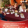 image:imagesancua White Table Cloths Rectangle 8 Pack 90x132 Inch Tablecoths Rectangular for 6 Foot Tables  Washable Polyester Fabric Table Cover for Wedding Birthday Party Banquet ReceptionBurgundy