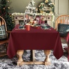 image:imagesancua White Table Cloths Rectangle 8 Pack 90x132 Inch Tablecoths Rectangular for 6 Foot Tables  Washable Polyester Fabric Table Cover for Wedding Birthday Party Banquet ReceptionBurgundy