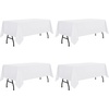 image:imagesancua White Table Cloths Rectangle 8 Pack 90x132 Inch Tablecoths Rectangular for 6 Foot Tables  Washable Polyester Fabric Table Cover for Wedding Birthday Party Banquet ReceptionWhite