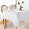 image:imagesancua White Table Cloths Rectangle 8 Pack 90x132 Inch Tablecoths Rectangular for 6 Foot Tables  Washable Polyester Fabric Table Cover for Wedding Birthday Party Banquet ReceptionWhite