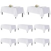 image:imagesancua White Table Cloths Rectangle 8 Pack 90x132 Inch Tablecoths Rectangular for 6 Foot Tables  Washable Polyester Fabric Table Cover for Wedding Birthday Party Banquet ReceptionWhite