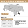 image:imagesancua White Table Cloths Rectangle 8 Pack 90x132 Inch Tablecoths Rectangular for 6 Foot Tables  Washable Polyester Fabric Table Cover for Wedding Birthday Party Banquet ReceptionGrey