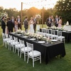 image:imagesancua White Table Cloths Rectangle 8 Pack 90x132 Inch Tablecoths Rectangular for 6 Foot Tables  Washable Polyester Fabric Table Cover for Wedding Birthday Party Banquet ReceptionBlack