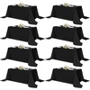 image:imagesancua White Table Cloths Rectangle 8 Pack 90x132 Inch Tablecoths Rectangular for 6 Foot Tables  Washable Polyester Fabric Table Cover for Wedding Birthday Party Banquet ReceptionBlack