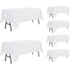 image:imagesancua White Table Cloths Rectangle 8 Pack 90x132 Inch Tablecoths Rectangular for 6 Foot Tables  Washable Polyester Fabric Table Cover for Wedding Birthday Party Banquet ReceptionWhite