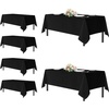 image:imagesancua White Table Cloths Rectangle 8 Pack 90x132 Inch Tablecoths Rectangular for 6 Foot Tables  Washable Polyester Fabric Table Cover for Wedding Birthday Party Banquet ReceptionBlack