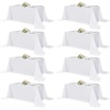 image:imagesancua White Table Cloths Rectangle 8 Pack 90x132 Inch Tablecoths Rectangular for 6 Foot Tables  Washable Polyester Fabric Table Cover for Wedding Birthday Party Banquet ReceptionWhite