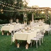image:imagesancua White Table Cloths Rectangle 8 Pack 90x132 Inch Tablecoths Rectangular for 6 Foot Tables  Washable Polyester Fabric Table Cover for Wedding Birthday Party Banquet ReceptionBeige
