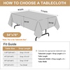 image:imagesancua White Table Cloths Rectangle 8 Pack 90x132 Inch Tablecoths Rectangular for 6 Foot Tables  Washable Polyester Fabric Table Cover for Wedding Birthday Party Banquet ReceptionBeige