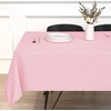 image:imagesancua White Table Cloths Rectangle 8 Pack 90x132 Inch Tablecoths Rectangular for 6 Foot Tables  Washable Polyester Fabric Table Cover for Wedding Birthday Party Banquet ReceptionPink