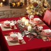 image:imagesancua White Table Cloths Rectangle 8 Pack 90x132 Inch Tablecoths Rectangular for 6 Foot Tables  Washable Polyester Fabric Table Cover for Wedding Birthday Party Banquet ReceptionRed