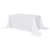 image:imagesancua White Table Cloths Rectangle 8 Pack 90x132 Inch Tablecoths Rectangular for 6 Foot Tables  Washable Polyester Fabric Table Cover for Wedding Birthday Party Banquet ReceptionWhite