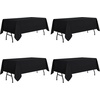 image:imagesancua White Table Cloths Rectangle 8 Pack 90x132 Inch Tablecoths Rectangular for 6 Foot Tables  Washable Polyester Fabric Table Cover for Wedding Birthday Party Banquet ReceptionBlack